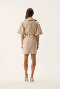 Aje Morgan Mini Dress Dune Beige Size 8 for rent on The Volte - image 2