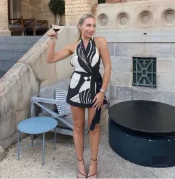 Sir The Label Realisme Mini Halter Wrap Dress Size 6 for rent on The Volte - image 5