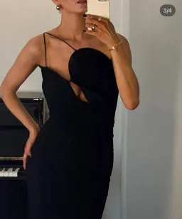 Christopher Esber Wave Coil Maxi Dress Black Size 8 for rent on The Volte - image 3