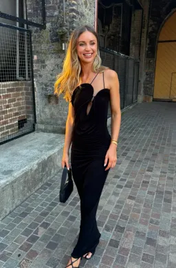 Christopher Esber Wave Coil Maxi Dress Black Size 8 for rent on The Volte - image 9