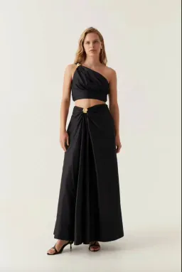 Aje Clarity top and Oakleigh Maxi Skirt set black Size 8 for rent on The Volte - image 3