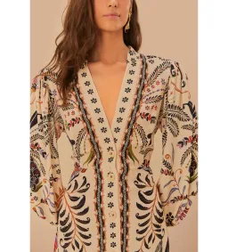 Farm Rio Sand Classic Nature Maxi Dress in Beige Size L/ AU 16  for rent on The Volte - image 3