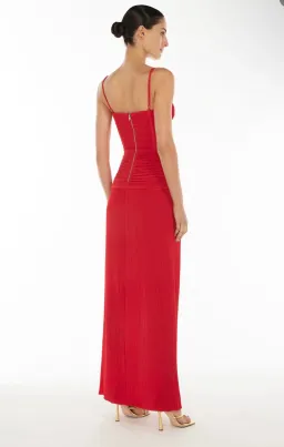 Manning Cartell  Double time pleat dress in red Size 12 for rent on The Volte - image 3