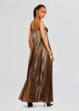 Retrofete Diana Dress Gold Size AU 12 for rent on The Volte - image 2