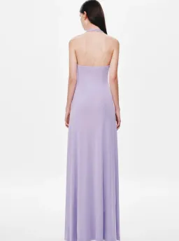 MISHA Jennifer Cupro Maxi Dress Lilac Size 6 for rent on The Volte - image 3