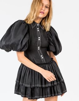 Aje Alice Mini Dress Black Size 10 for rent on The Volte - image 2