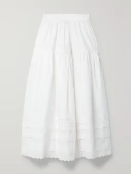 DÔEN Sebastiane White Midi Skirt Size 10 for rent on The Volte - image 3