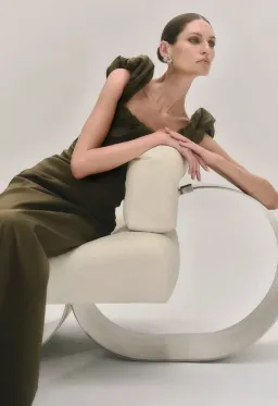 Rachel Gilbert Kalina Gown Olive Size 1/AU 8 for rent on The Volte - image 5