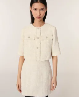 Maje Reims Dress & Jacket Cream Size 10 for rent on The Volte - image 1
