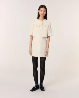Maje Reims Dress & Jacket Cream Size 10 for rent on The Volte - image 3