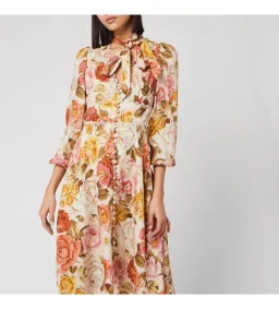 Zimmerman Bonita Linen Dress Lemon Floral Size 2 / AU 12 for rent on The Volte - image 2