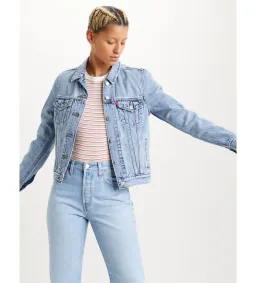 Levi's Original Denim Trucker Jacket Blue Size XS/6 for rent on The Volte - image 1