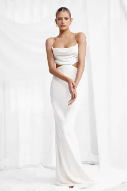Lexi Celia Maxi Dress in Oyster Size AU 6 for rent on The Volte - image 1
