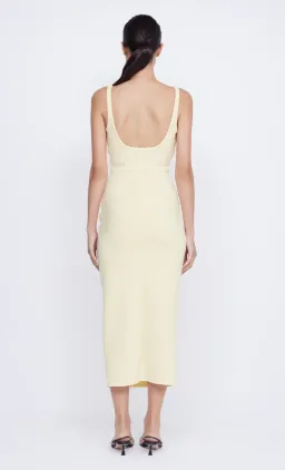 Bec & Bridge Karina Tuck Midi Dress Butter Yellow Size 6  for rent on The Volte - image 2