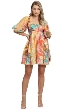 Zimmermann Lola Panelled Mini Dress Print Size 8/S for rent on The Volte - image 1