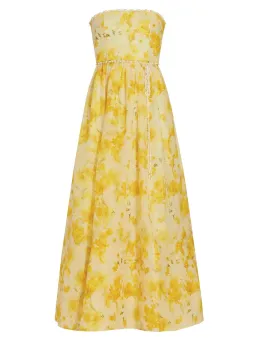Zimmermann Wonderland Strapless Maxi Dress Daffodil Floral Print Size 0 / AU 8 for rent on The Volte - image 4