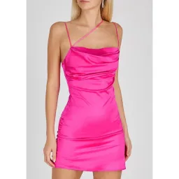 De La Vali Women's Frisco Silk Satin Dress Bright Pink Size 8  for rent on The Volte - image 1
