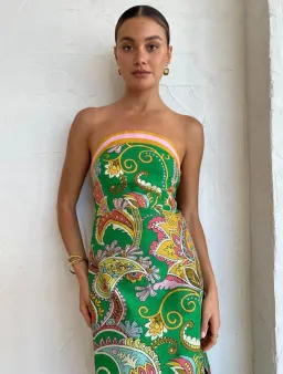 Alemais Marion Bodice Midi Dress Green Size AU 10 for rent on The Volte - image 2