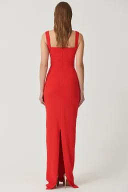 Effie Kats Marbella Gown in Cherry Red Size 12 for rent on The Volte - image 3