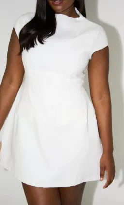 Odd Muse  The Ultimate Muse Cap Sleeve Mini Dress White Size XL/Au 14 for rent on The Volte - image 4