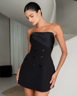 Eliya The Label North Mini Dress Black Size 6 for rent on The Volte - image 2