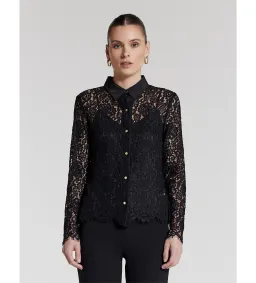 Perri Cutten Como Lace Shirt Black Size AU 6 for rent on The Volte - image 1