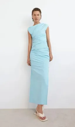 Paris Georgia Kaya MIdi Dress Iris Blue Size 12 for rent on The Volte - image 1