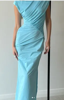 Paris Georgia Kaya MIdi Dress Iris Blue Size 12 for rent on The Volte - image 2