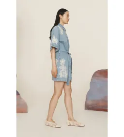 Alemais Charlene Denim Mini Dress Size AU 16  for rent on The Volte - image 2