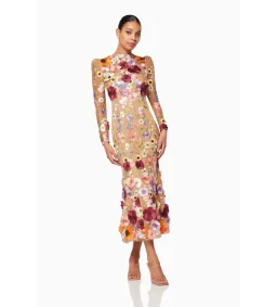 Elliott Shannon Floral Midi Dress | Size XL / AU 14 for rent on The Volte - image 3