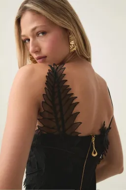 Aje Daisy Knit Midi Dress Black Size 8 for rent on The Volte - image 2