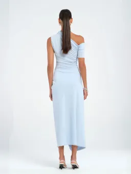 BENNI Cleo One Shoulder Maxi Dress Blue Size AU 10 for rent on The Volte - image 3