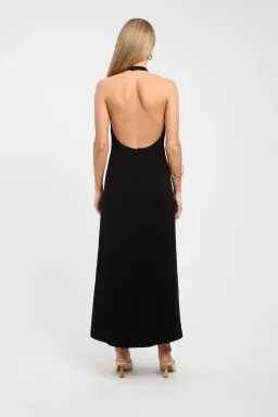 Kookai Koko Deep Vee Dress Midi Black Size AU 8 for rent on The Volte - image 2
