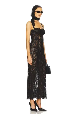 Helsa Black Lace Column Dress Black Size 8 for rent on The Volte - image 3