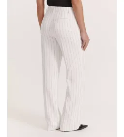 Saba Dharma Pinstripe Wide Leg Pants in White Size AU 6 for rent on The Volte - image 7