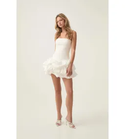 Aje Violette Mini Bubble Dress in Ivory Size 10 for rent on The Volte - image 1