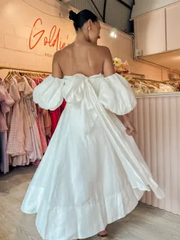 Aje Incarnation Midi Dress Ivory Size 14 for rent on The Volte - image 7