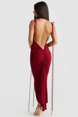 Melani Azari Dress Wine Maxi Size AU 6 for rent on The Volte - image 2