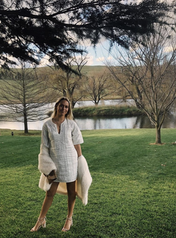 LOVER THE LABEL Italian Linen White Embroidery Dress Size S/M for rent on The Volte - image 2