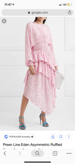 PREEN LINE Eden Asymmetric Pink Ruffle Dress Size 10 for rent on The Volte - image 4