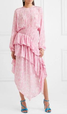 PREEN LINE Eden Asymmetric Pink Ruffle Dress Size 10 for rent on The Volte - image 2