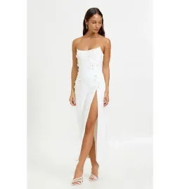 Lexi Blanca Dress Ivory Size AU 10  for rent on The Volte - image 1