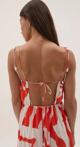 Aje Studios Marley Tiered Maxi Dress Coral Zebra Size AU 14 for rent on The Volte - image 2