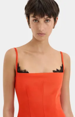 Sir Poppy Contoured Mini Dress Tangerine Size 4 / Aus 14 for rent on The Volte - image 4