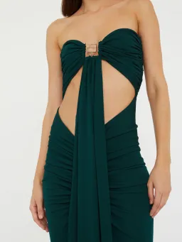 Christopher Esber Bezel Quartz Disconnect Dress Evergreen Size 6  for rent on The Volte - image 3