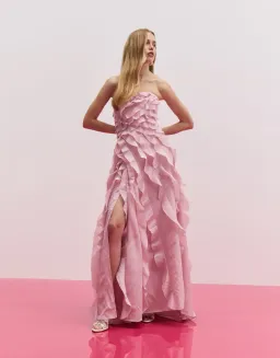 Aje Allairie Gown in Chalk Pink Size 10 for rent on The Volte - image 4