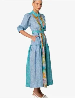 Kachel Hazel Maxi Shirt Dress Multi Size 6 for rent on The Volte - image 4