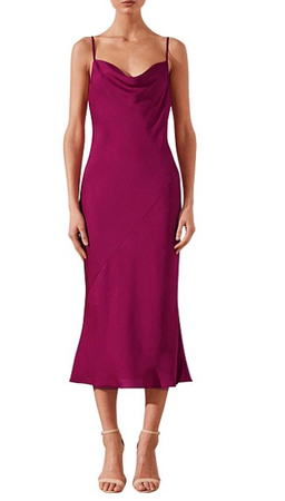 Shona Joy Sawyer Slip Dress Fuchsia Size 8 for rent on The Volte - image 2