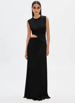 MISHA The Sierra Cupro Dress Black Size 6  for rent on The Volte - image 4