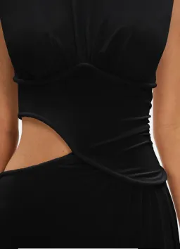 MISHA The Sierra Cupro Dress Black Size 6  for rent on The Volte - image 5